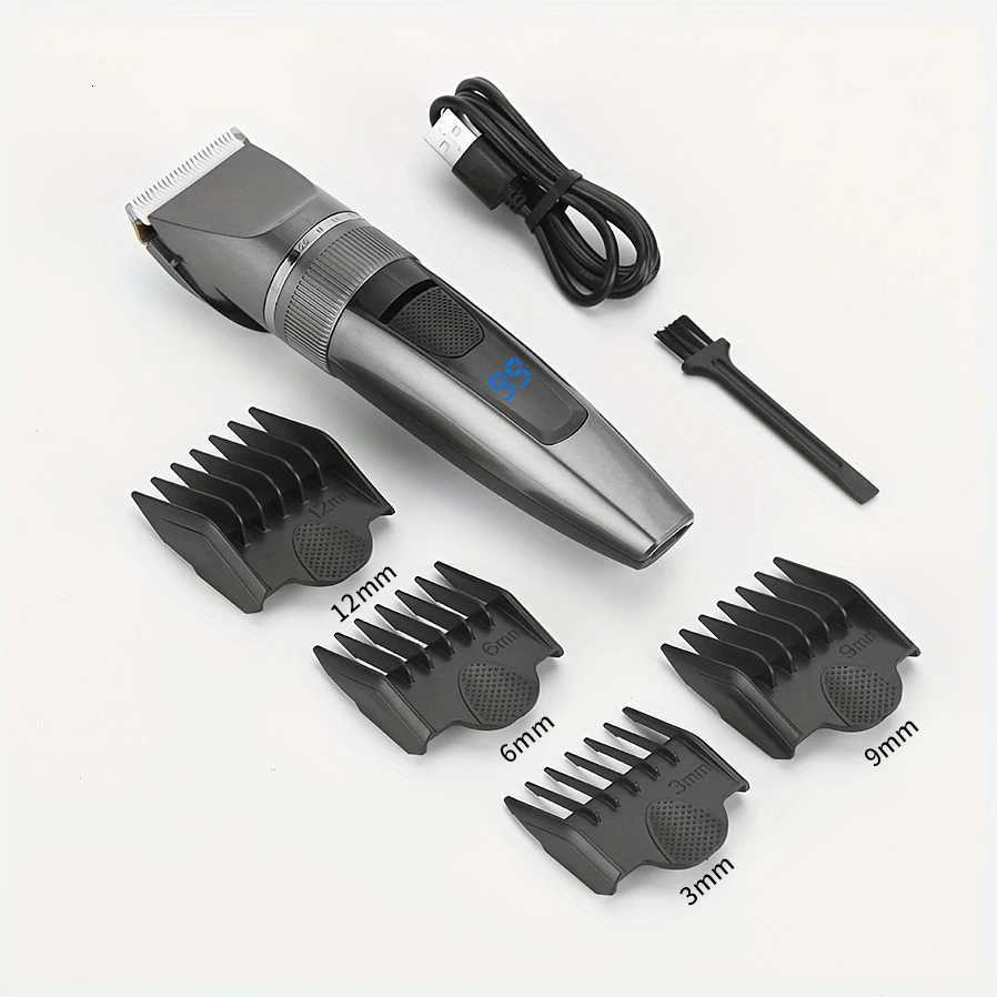 USB electric full body clipper precision electric hair clipper LCD digital push rod electric push rodT251120