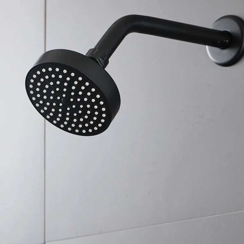 New High Pressure Black Shower Head Sprayer Adjustable Rainfall Wall Mounted Bathroom Fixture Faucet Bathroom AccessoriesM251120