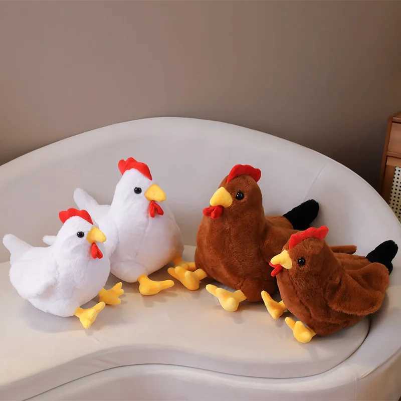 30-40cm Kaii Rooster Cock Doll Simation Chicken Plush Toy Soft Stuffed Potry Chicken low Birthday Gifts For Kids C251202