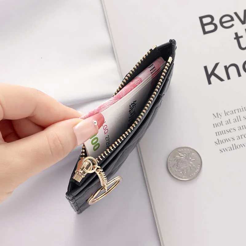 Quilted Minimalist Ring Mini Wallet - ID Bag with Multiple Card Slots and ID Holder Zipped Coin Purse Faux Leather-tan carterasW251120