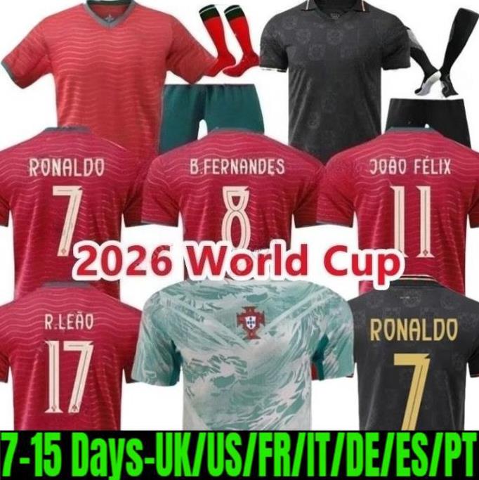 2026 Ronaldo JOAO FELIX Portugal soccer jerseys 25 26 RUBEN NEVES Portuguese football shirt BERNARDO BRUNO FERNANDES camisa de futebol men women kits kids equipment