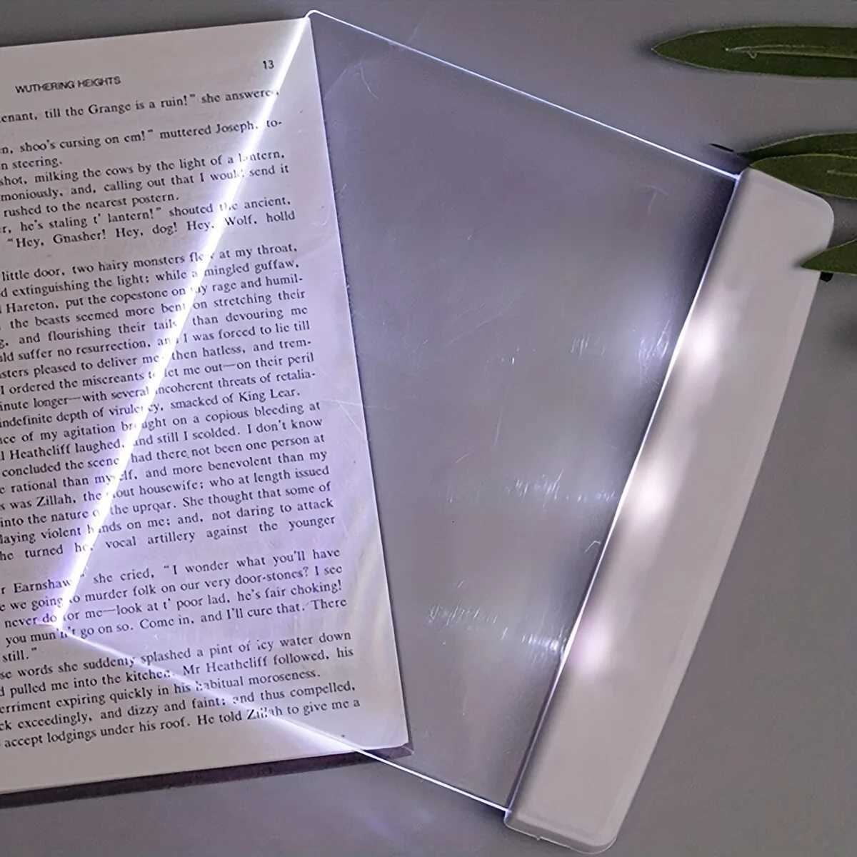 1pc LED Book Light Eye Caring Flat Plate Panel Bookmark Light Portable Study Tools Night Vision Reading Lighting M251120
