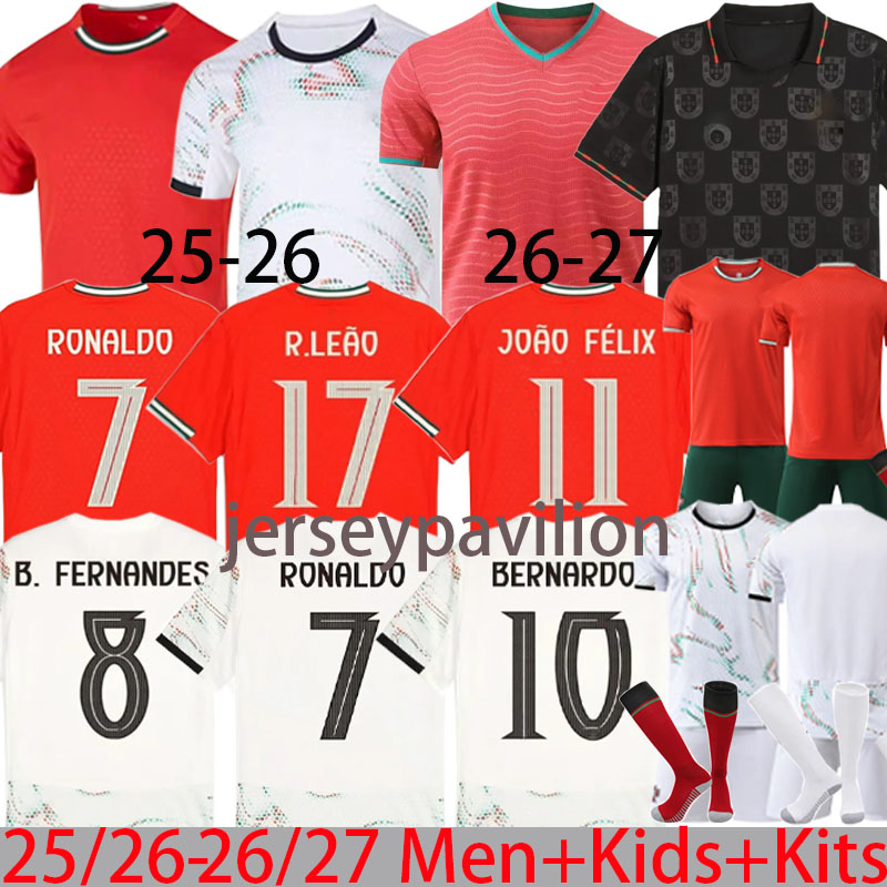 4XL 2025 2026 Portugal soccer Jerseys Men Kids kit Home Away FELIX BERNARDO B. FERNANDES PEPE 24 25 26 Jerseys Portugal football shirt Team