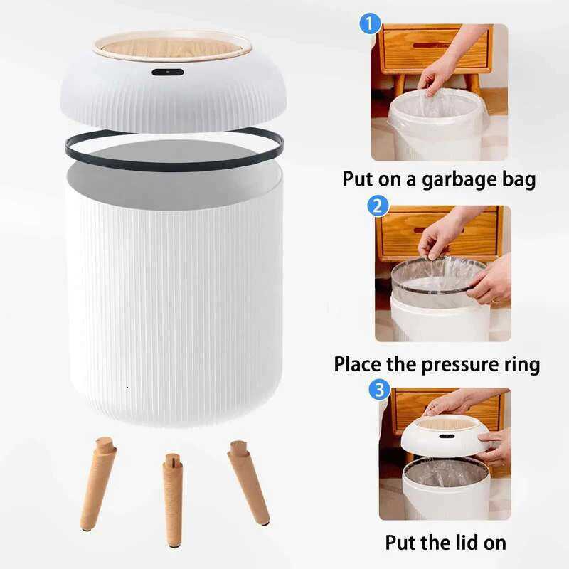 2025 New Automatic Sensor Recycle Bin Small Plastic Smart Trash Bin Motion Sensor Trash Can For Bedroom Bathroom Kitchen Office C251120