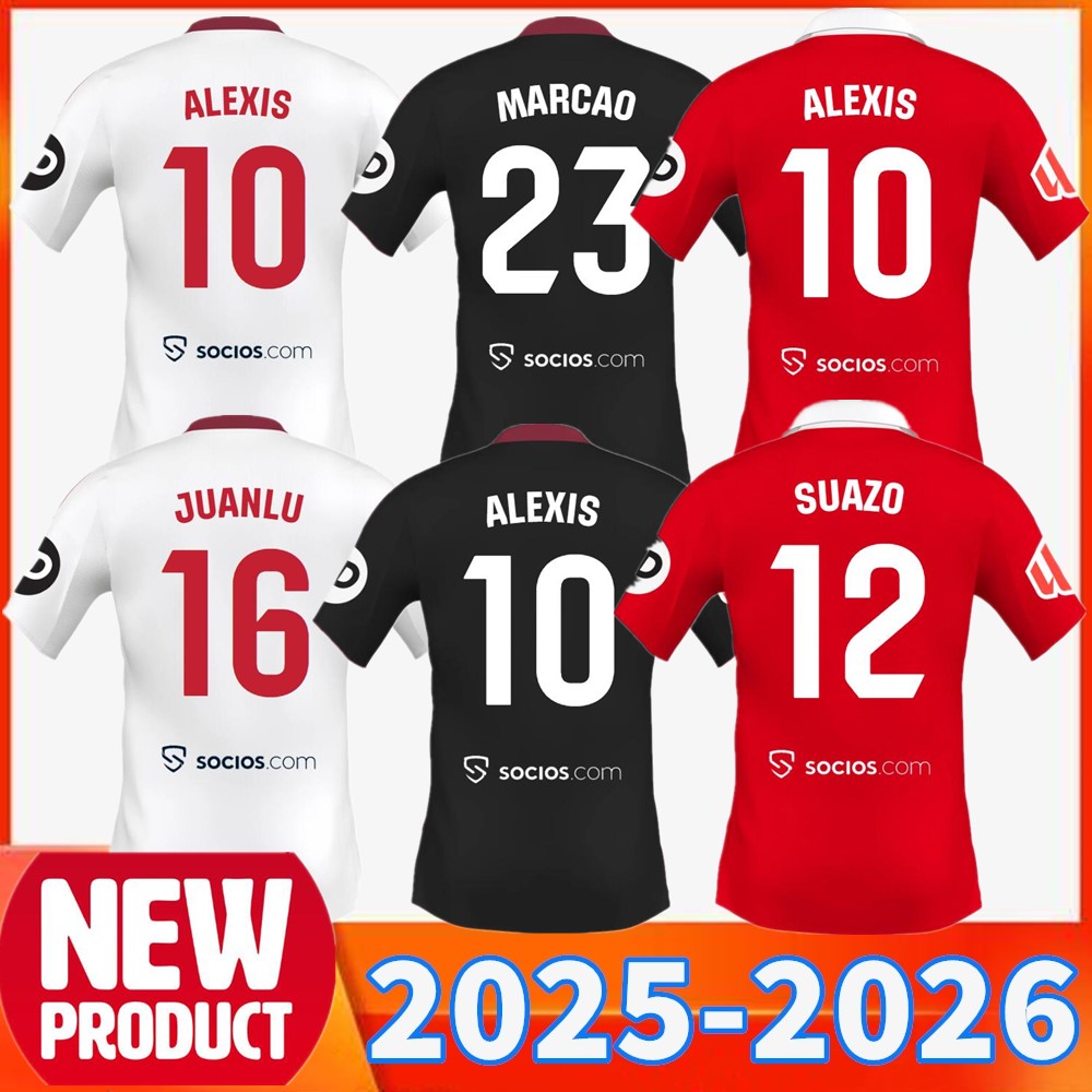 25 26 Sevilla soccer jersey SERGIO RAMOS SOW FC football shirts J. NAVAS 16 Men kits Kids Equipment camiseta sevilla fc football jersey 2025 2026 Seville shirt