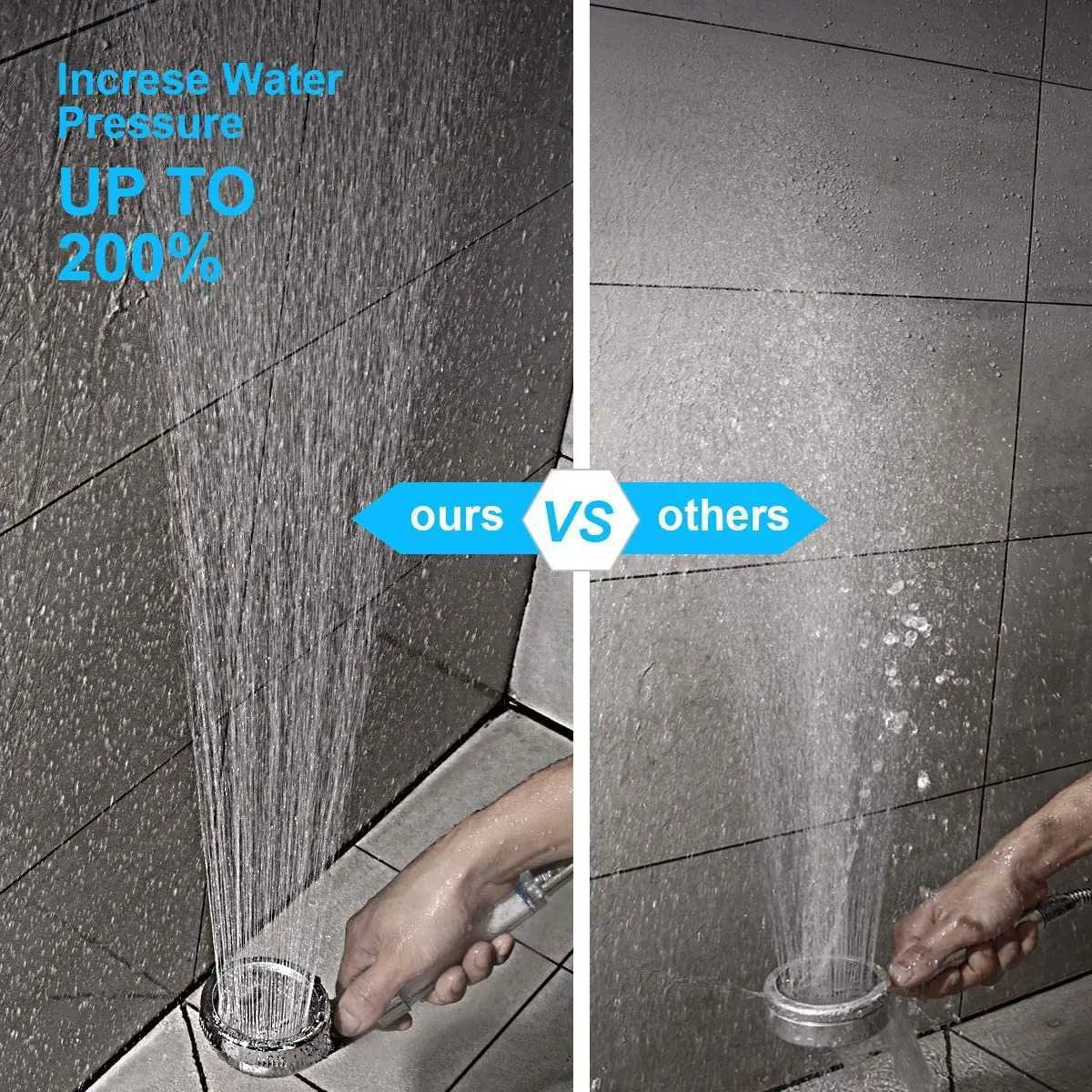 New Filtered Shower Head for Hard Water High Pressure Nozzles PP Cotton Filter Eco water Spa Shower Spray for Dry Hair SkinM251120