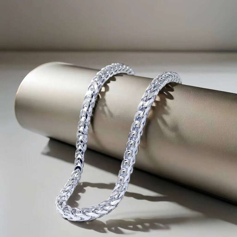 Sterling Sier Chain 2.5mm 3mm 5mm Wide Thick Franco Necklace Rose Gold Rhodium Plated Wedding Engagement Gift