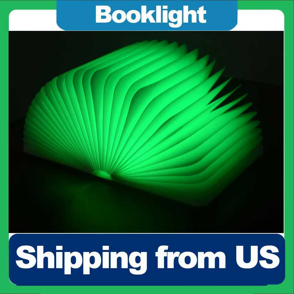 TINGEN 7 Colors Folding Book Lamp without BLE Portable Light Rechargeable LED Paper Lantern with USB Charge Cable M251120