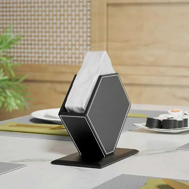 Creative Diamond Shape Leather Restaurant Square Tissue Box Napkin Paper Box Square Towel Hotel C251120