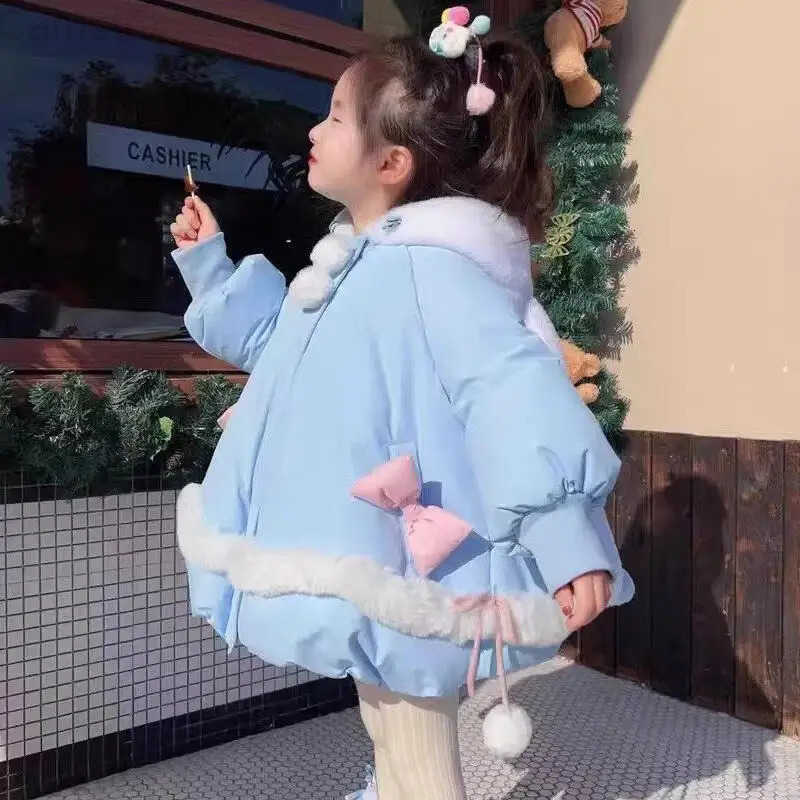 Sanrio Girls Cinnamoroll Cotton Jacket Winter New Cartoon Anime Fashion Sweet Warm Coat Kawaii Soft Comfort Tops Childrens Gift H251120