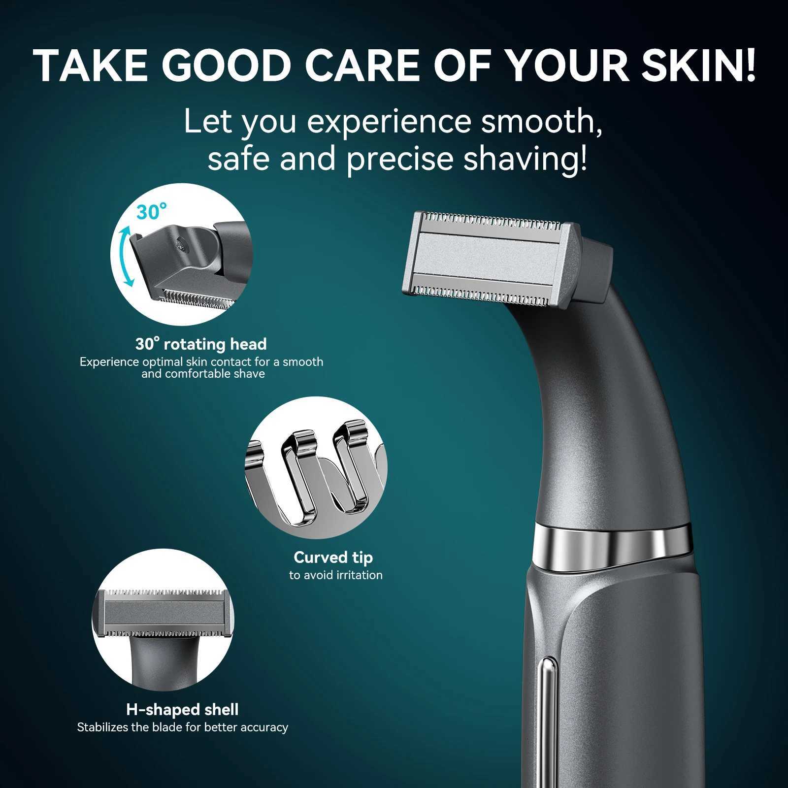 KENSEN S1 Electric Hair Trimmer Body Shaver for Men 2 in 1 Professional Shaver Razor Nose Hair Beard Trimmer Shave Razor MEG-578T251120