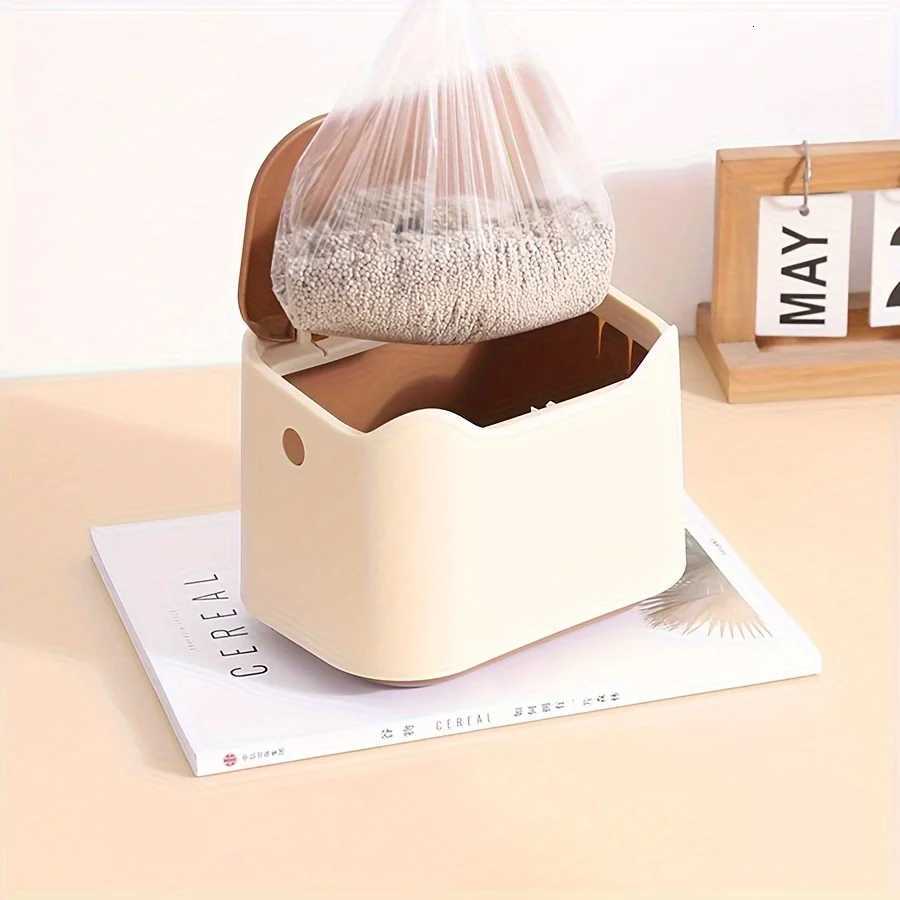 Fully Enclosed Cat Litter Box Silent Cat Litter Shovel Garbage Storage Bucket Desktop Small Waste Collector Home Supplies C251120