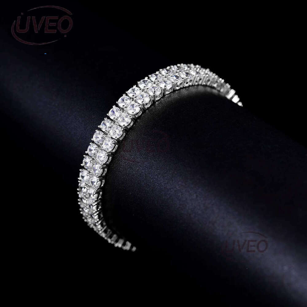 New Arrival 2 Rows 3 Rows Tennis Bracelets Sterg Sier Jewelry Fashion Iced Out Moissanite Bracelet for Men and Women