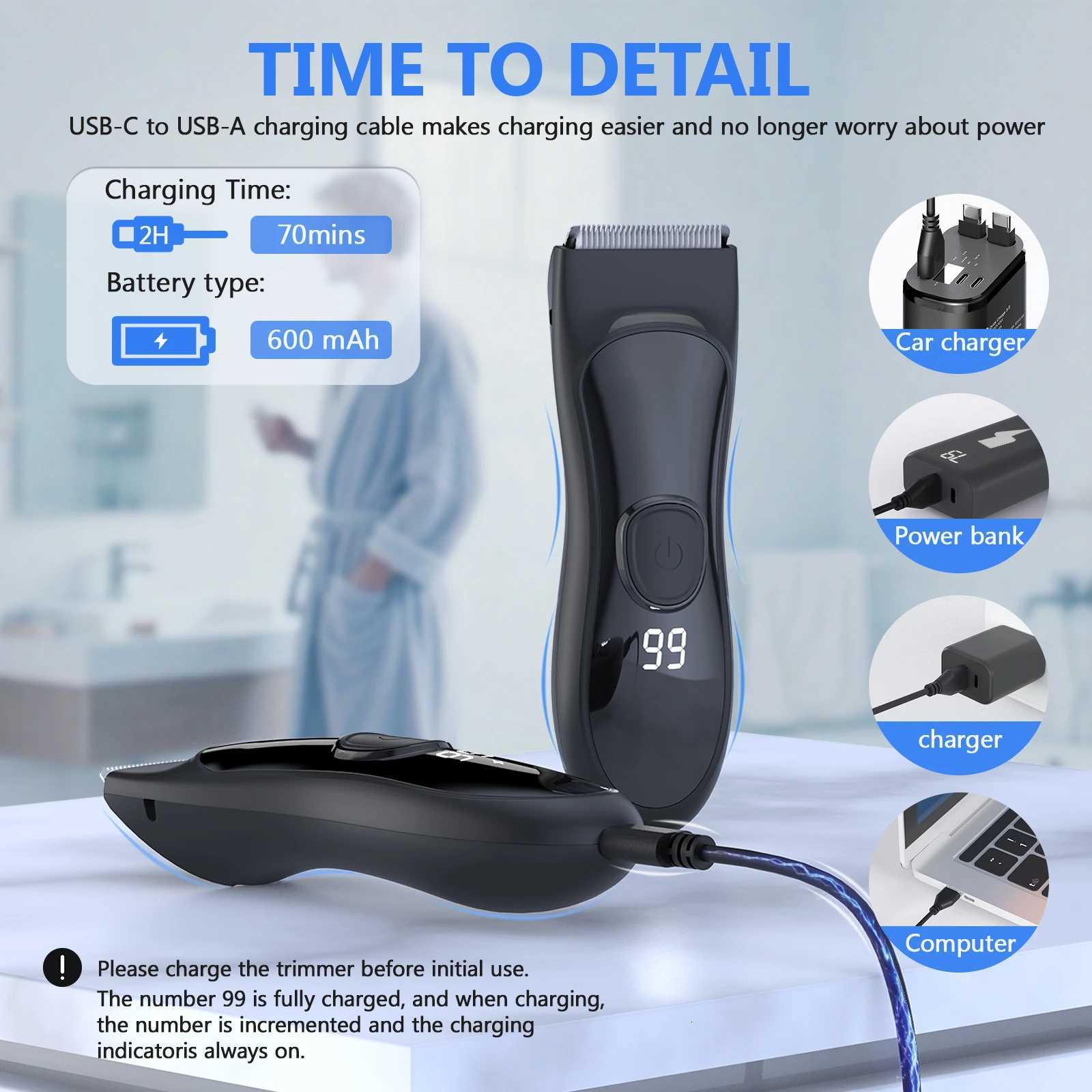 2025 Electric HairClipper Men Haircut Machine Beard Machine Shaving Body Hair Trimmer Clippers Barber Gentleman Shaver WashableT251120