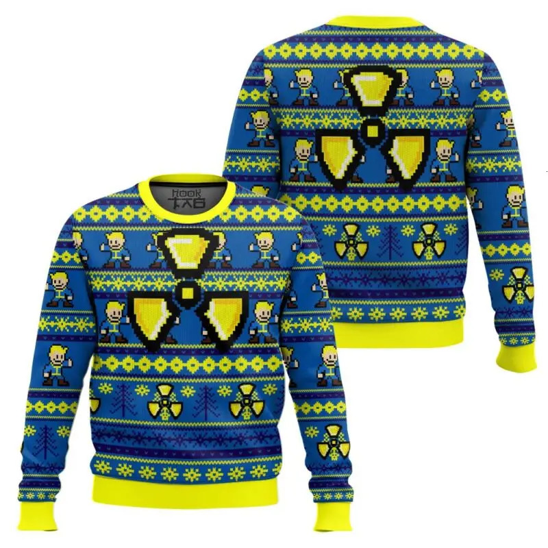 Fallout Ugly Christmas Sweater Funny 3D Graphic Winter Warm Cozy Pullover for Men Women Holiday Christmas Party Gift 2025 251119 - view 3