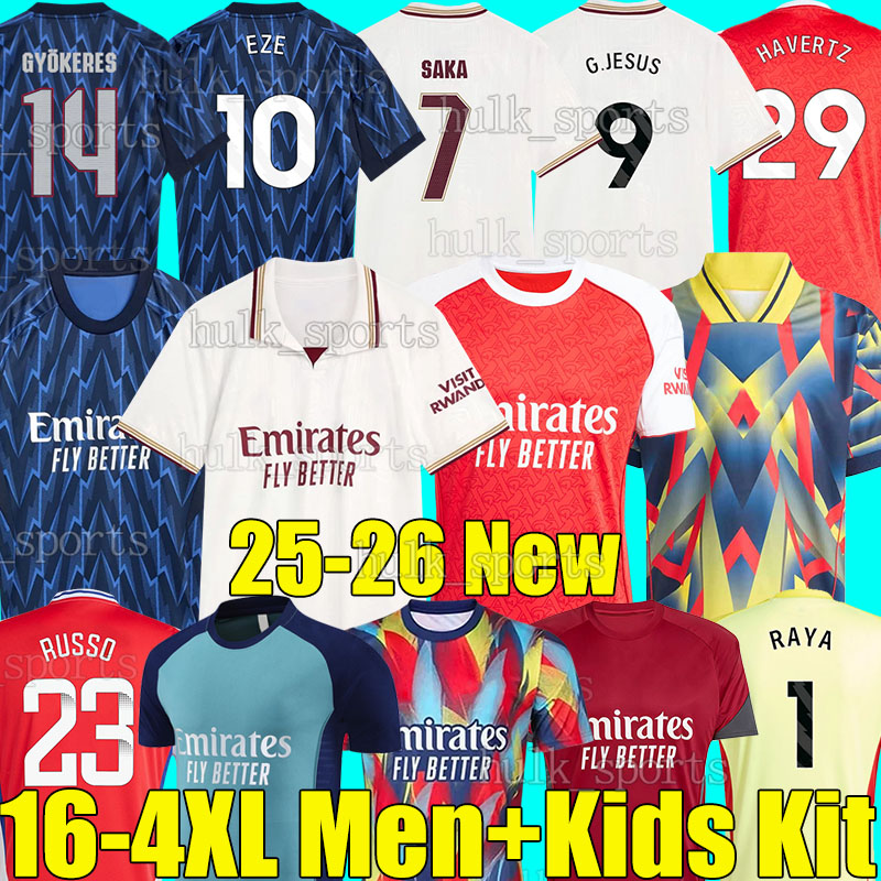 4XL 2025/26 arsen GYOKERES 3rd soccer jerseys TROSSARD SAKA ZUBIMENDI EZE SALIBA J.TIMBER MADUEKE HAVERTZ MERINO G.JESUS RICE RAYA football shirts men kids kits sets
