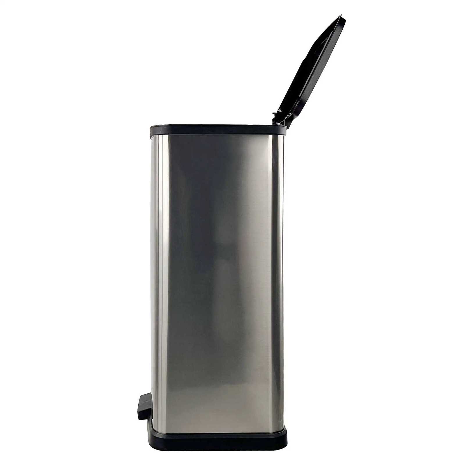 133 Gallon Trash Can Plastic Touch-Up Kitchen Trash Can White C251120