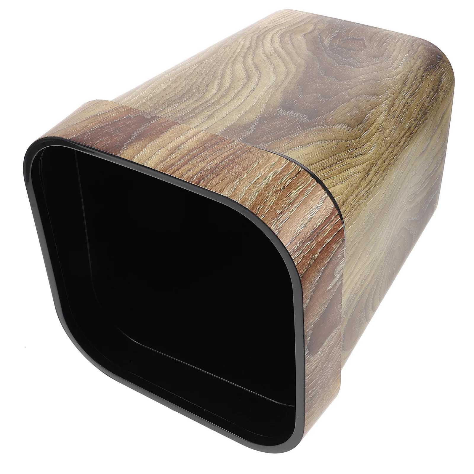 1Pcs Retro Creative Imitated Wood Trash Bin Large Size 14L Pressure Ring Design Home Kitchen Bedroom Rubbish Can Practical Waste C251120