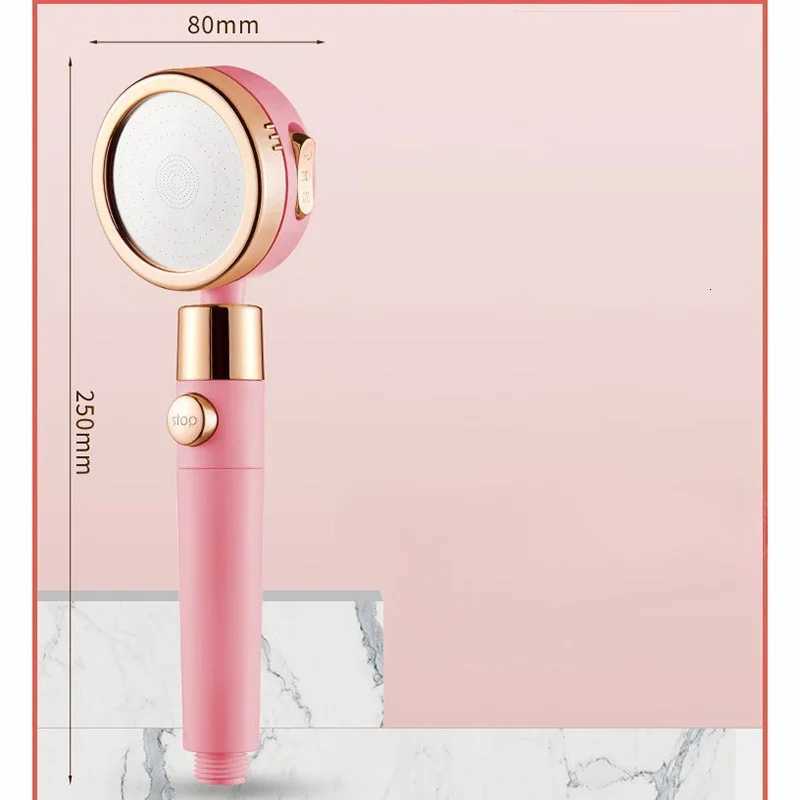 Three-speed Adjustment 360 Degree Rotation with One Key To Stop Filter Shower Head Water Saving Rainfall Round Spray NozzleM251120