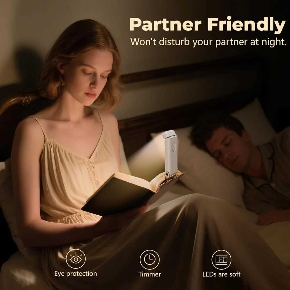 LED Reading Light Type-C Charging Book Light Rechargeable Mini Bookmark Light Kids Read Night Light Portable Reading Book Lamp M251120