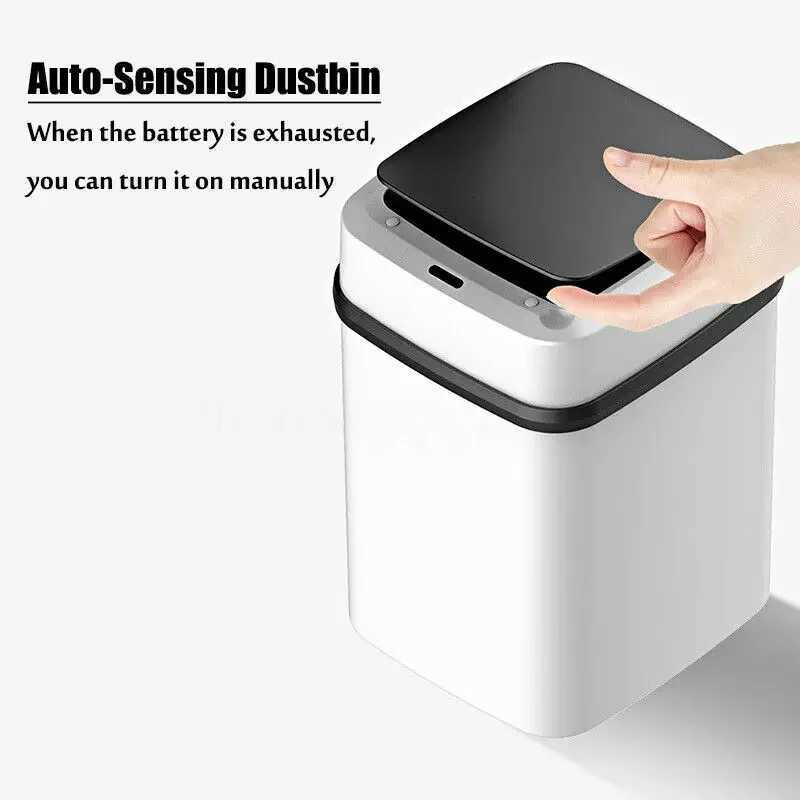 10L Smart Induction Trash Can Wireless Sensor Dustbin Automatic Trash Bin Home Intelligent Electric Garbage for Kitchen Bathroom C251120