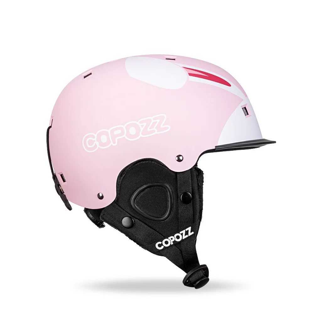 COPOZZ Kids Cartoons Ski Helmet Integrally-molded Safety Outdoor Skiing Cycling Protection Helmet Skiing Equipment L251120