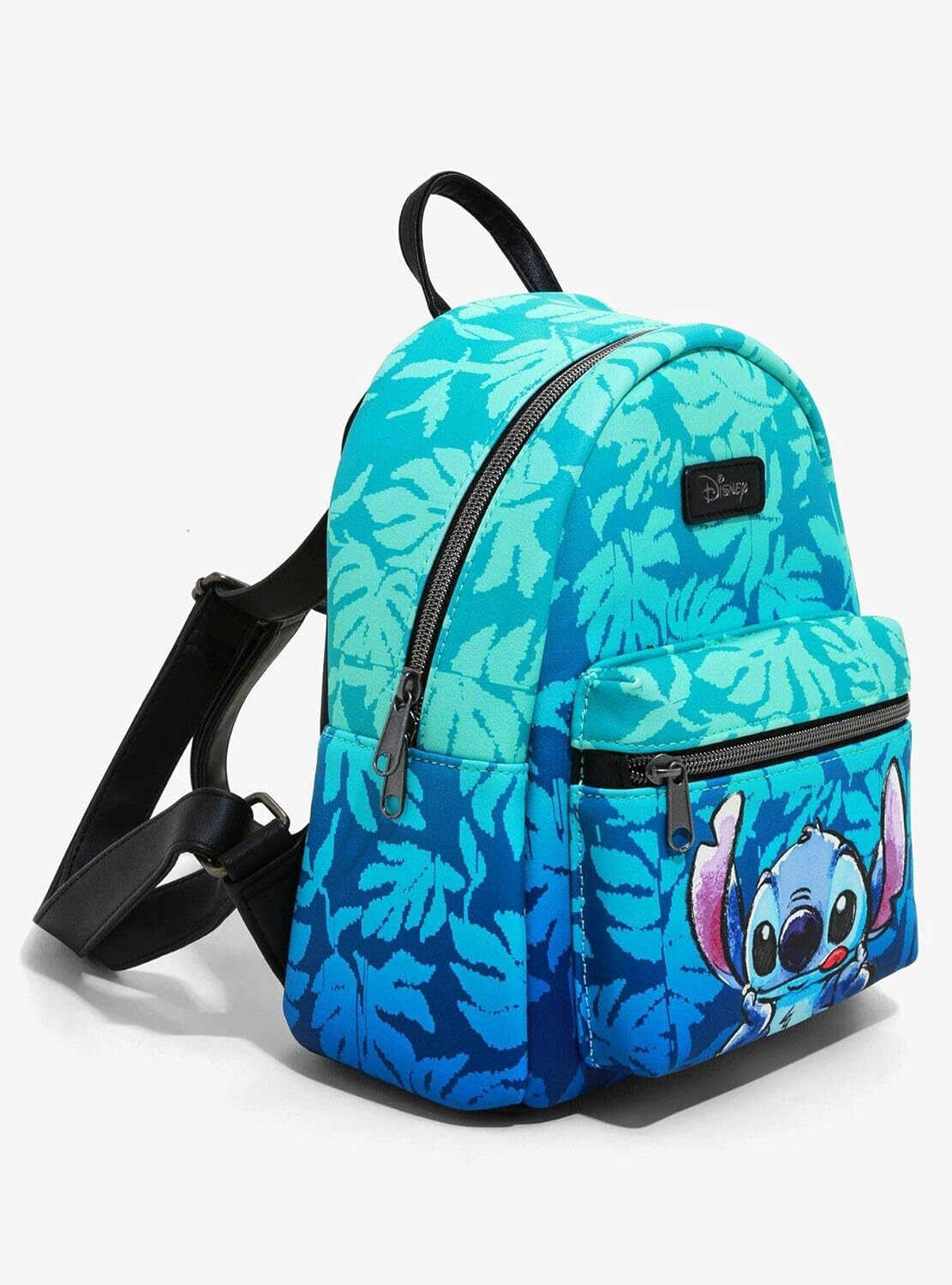 Disney Lilo & Stitch Blue Tropical Leaves Mini Backpack BLACK NONE bag