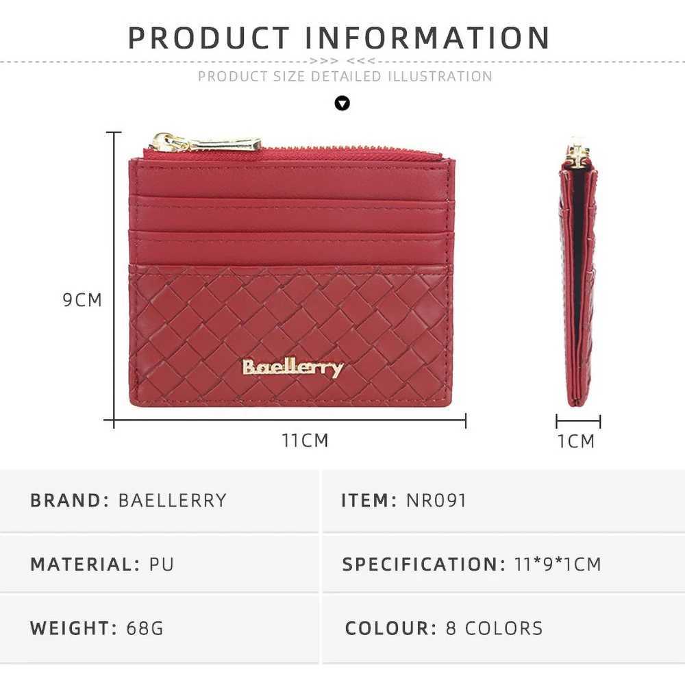 Slim Multi-Functional Wallet Womens - Baellerry PU Leather 8-Slot Card Case Cash PocketW251120