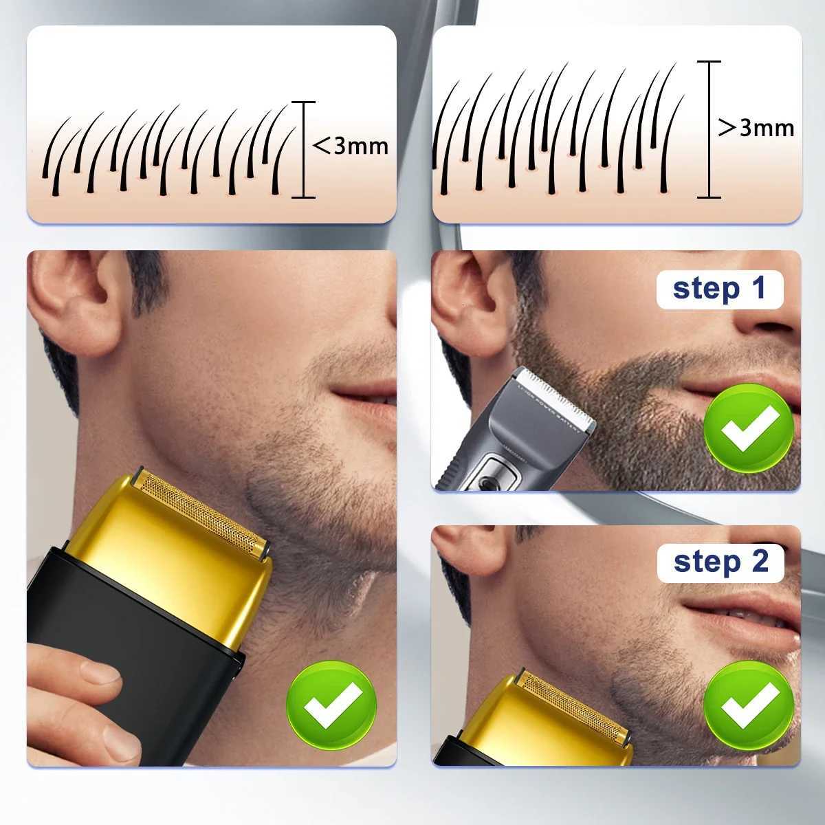Hair Clippers Men Professional Kit Brushless Motor DLC Blade Wireless Base Charger 10000RPM Mens Haircut Machine Barber ShopT251120