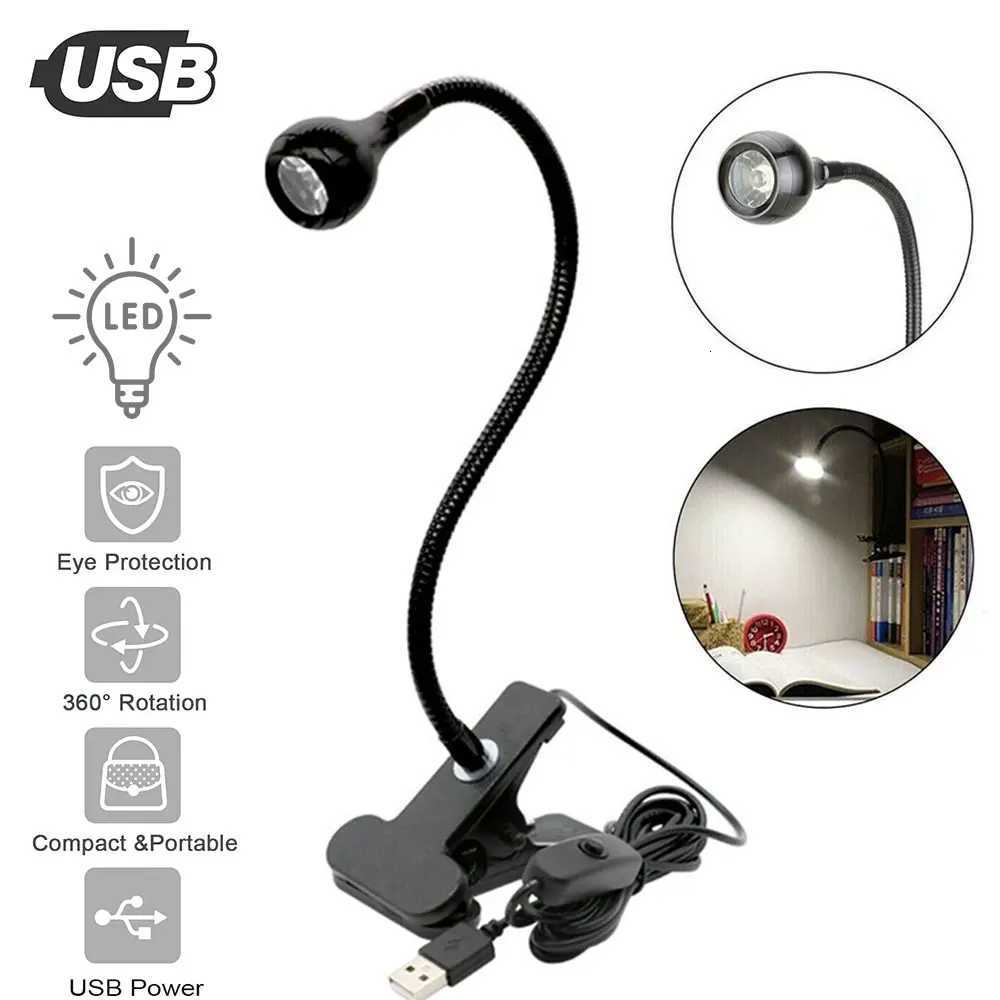 Book Reading LED Lamp Table Lights Bedside Lighting With Holder Clip Flexible Angle Adjustable 5V USB Powered Aluminum Alloy M251120