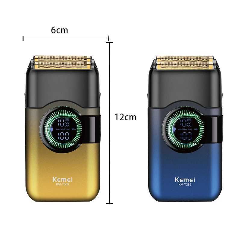 Kemei T389 Fashion Color Electric Shaver Hair Clipper Mens Shaver Beard Trimmer Professional Rechargeable Reciprocating ShaverT251120