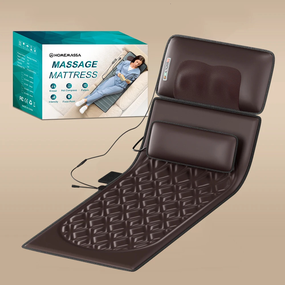 Massage Mat with Heat Full Body Vibration Massage Pad with Shiatsu Neck Foot Massager for Neck Back Waist Legs Relaxation 250414