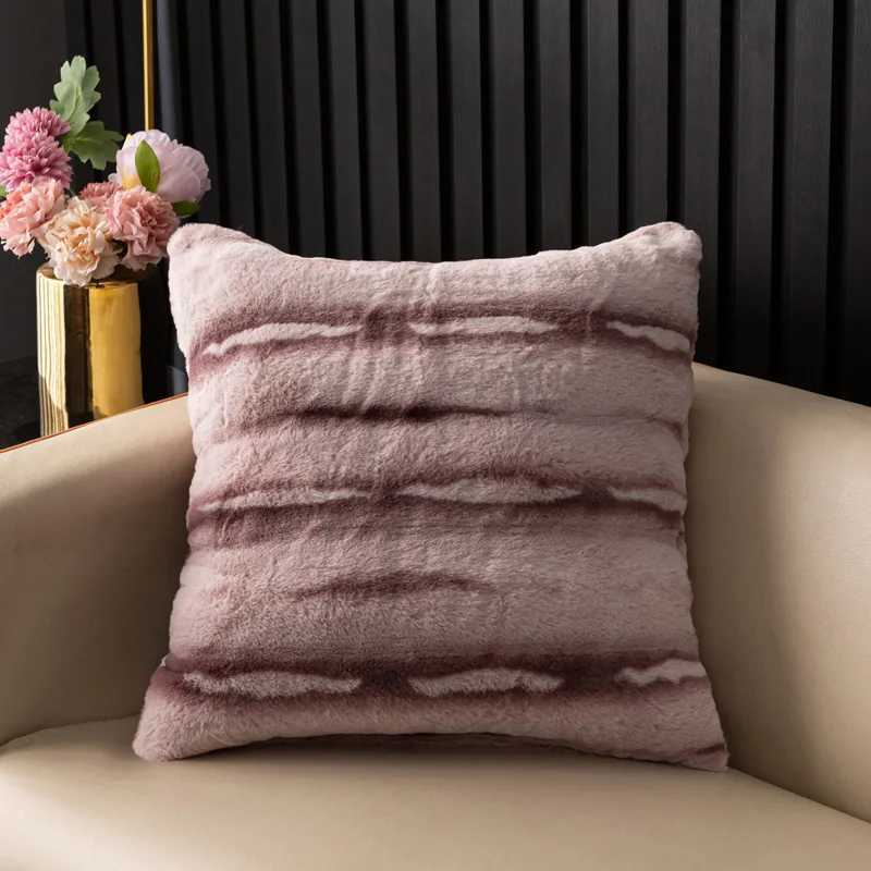 Pillow Case Striped Autumn And Winter Plush Cushion Covers For Home Sofa Bed Throw Covers Living Room Decorative C251120