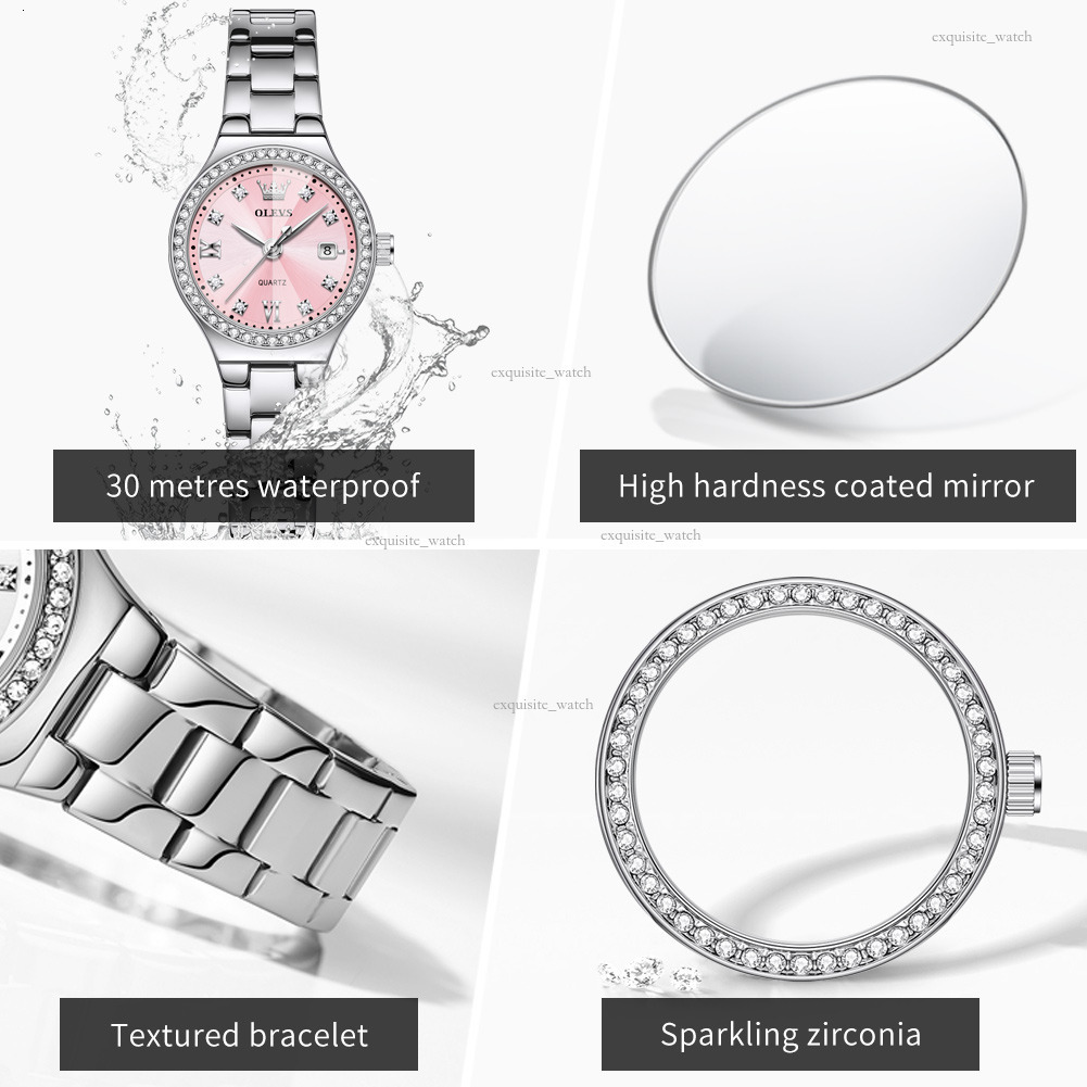 OLEVS Designer Ladies' Gemstone Waterproof Luminous Compact Fashionable Quartz Watches Women's Watches Luxury Watches Free Delivery And Whol