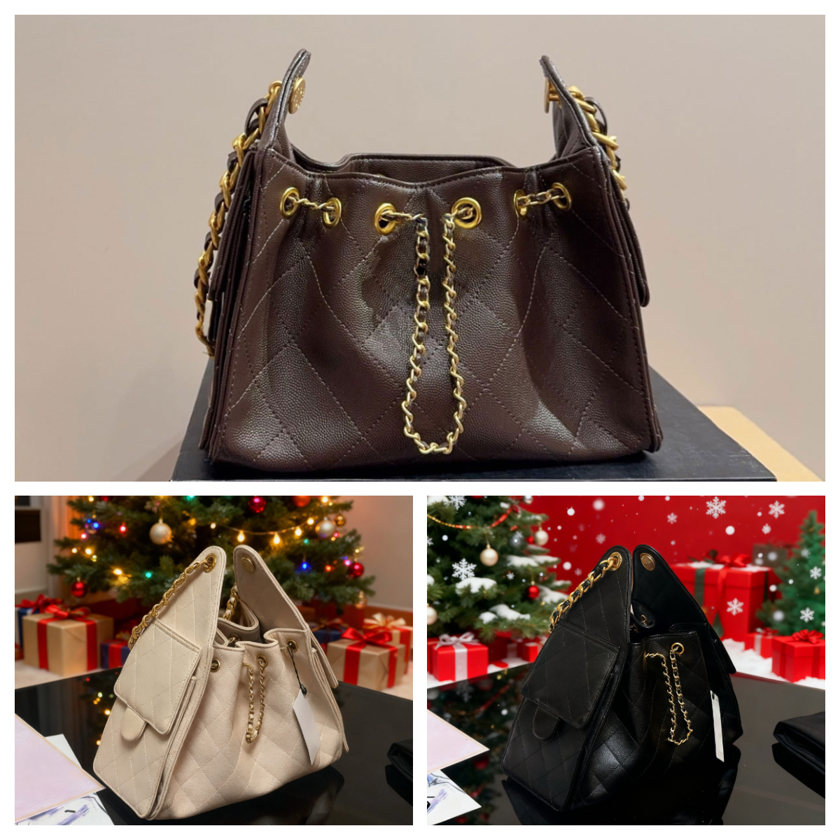 25c Hobo bag Deaigner bag 25 bag Drawstring Tote hobo Underarm bag shopping bags Hippie Bag Small Chain Shoulder Bag Women's Fashion Designer Weekend Bag With box