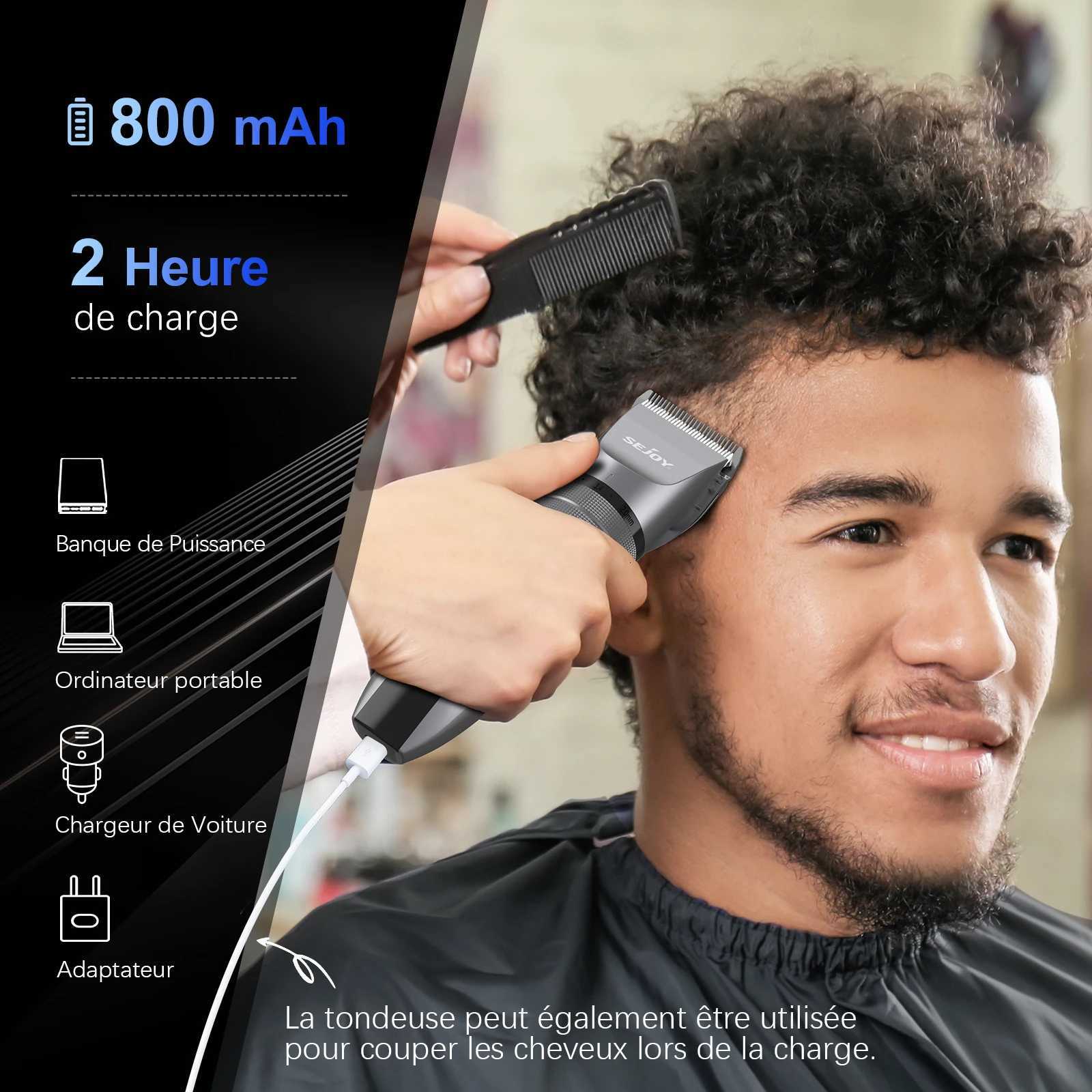 Sejoy Electric Hair Clippers Men Professional kit USB Rechargeable Mens Barber Hair Cutting Machine Beard Trimmer For Men KidsT251120