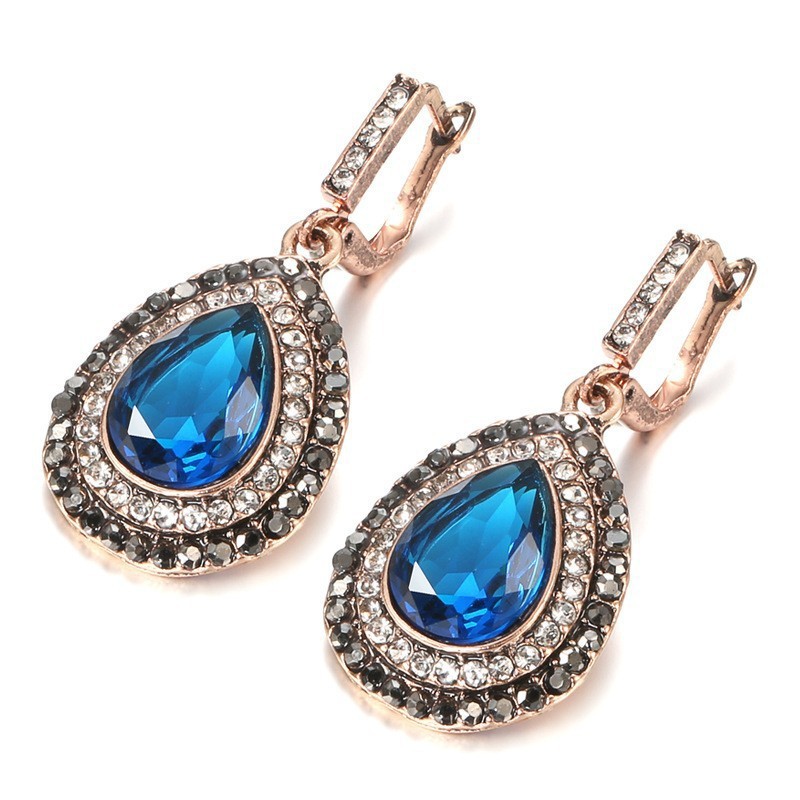 Rose Hollow-out Zircon Earrings with Diamond Inlays and Copper Ear Clasps designer earrings moissanite earrings designer gold earrings for woman desig - view 7