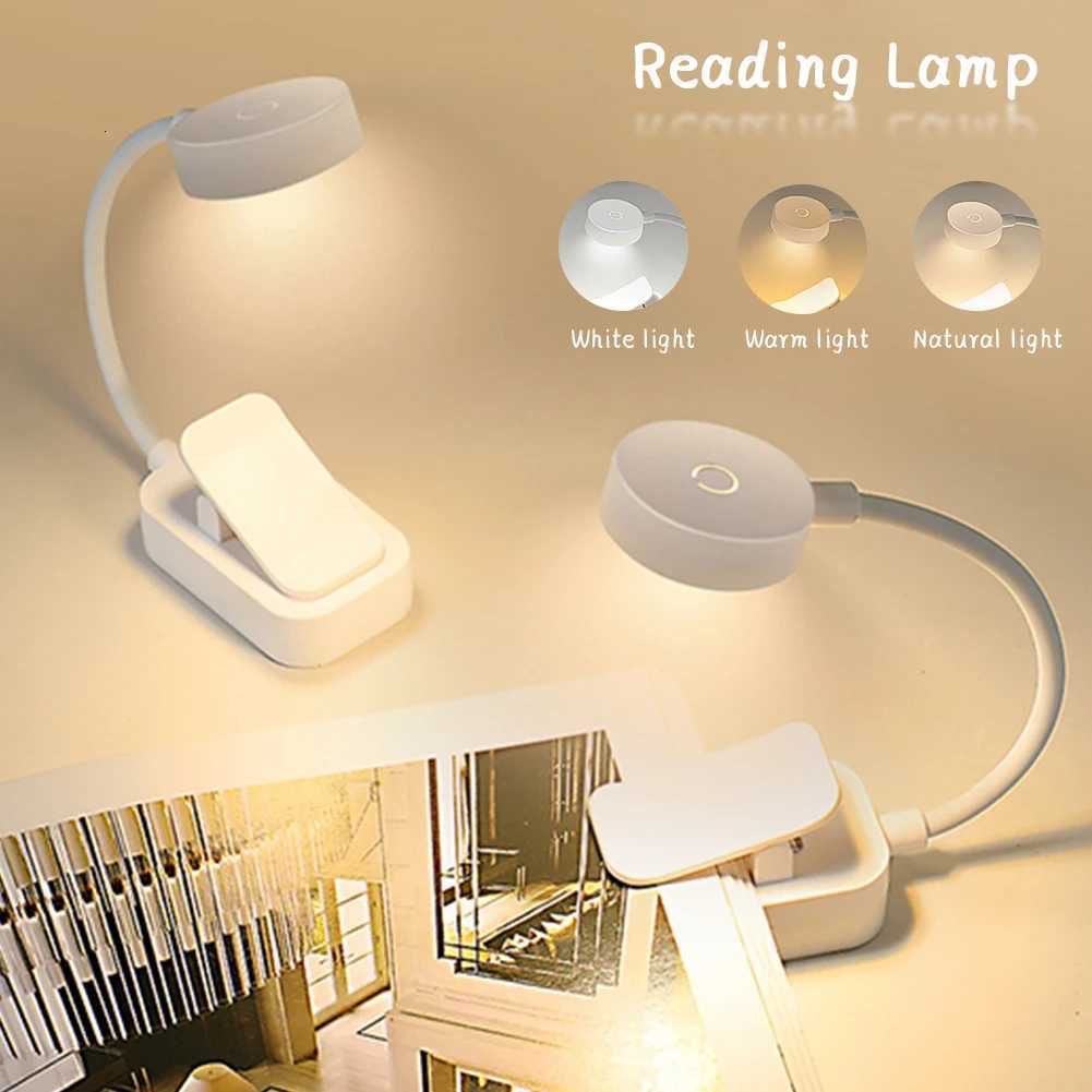 Eye Protection LED Book Light Clip-On Desk Lights Flexible Reading Lamp Adjustable Battery Powered For Bedroom Studying Lighting M251120