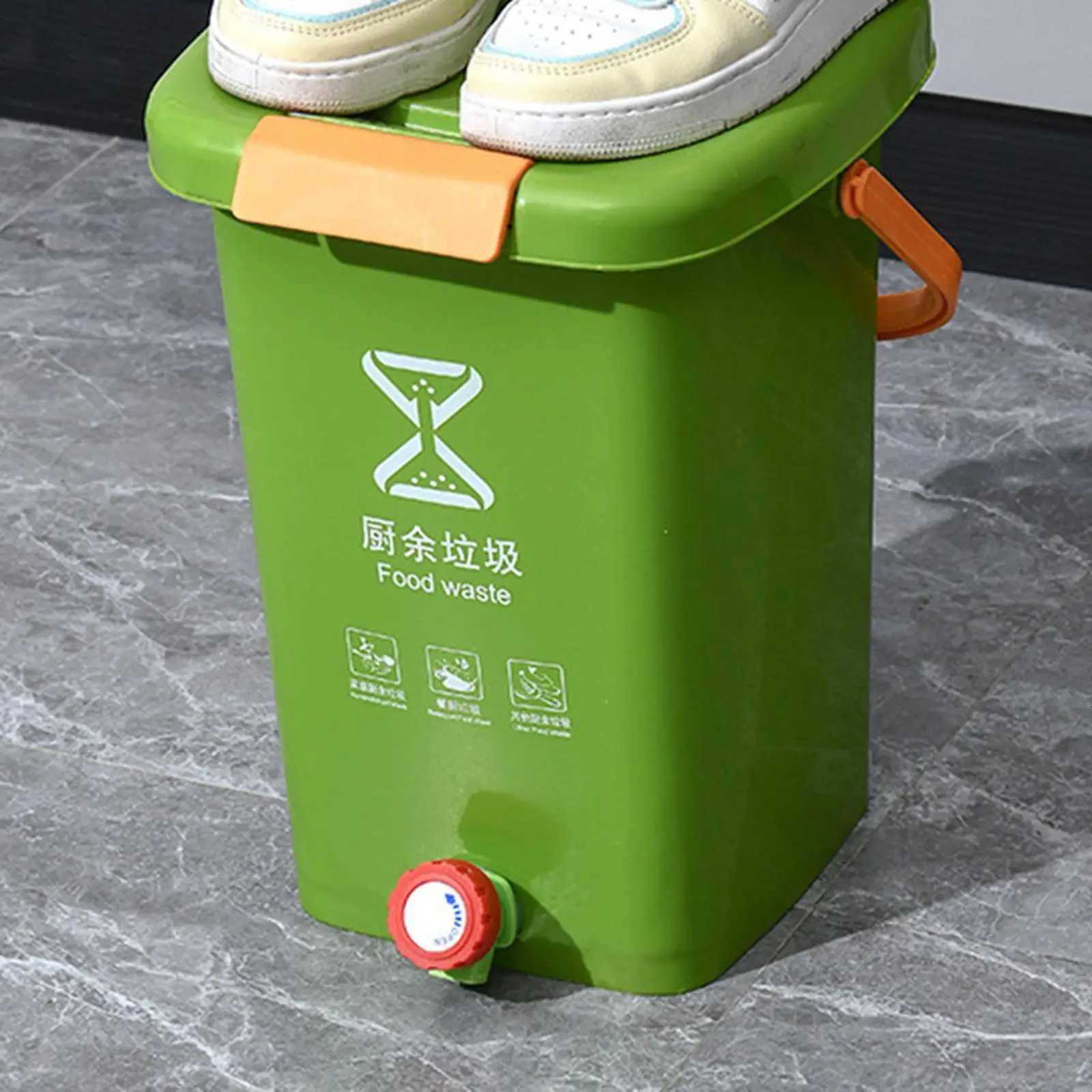 Kitchen Compost Bucket Waste Bin Wide Diameter Thickened Stylish Garbage Can Counter Compost Bin for Kitchen Countertop Home C251120