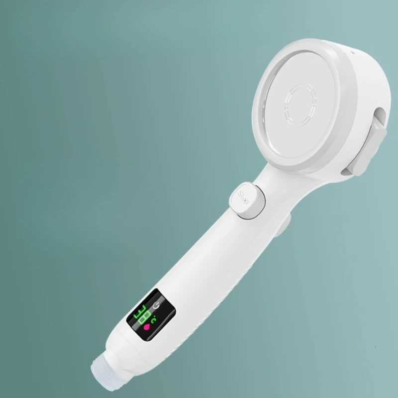 Digital LED Handheld Shower Head Water Saving High Pressure Showerhead Pressurized Adjustable Spray LCD Temperature DisplayM251120