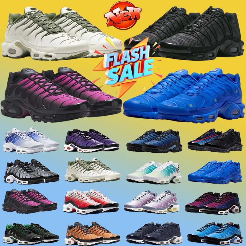 free shipping chaussures running shoes for men women tn plus solde route trail trainers Triple Black White Grey Bleu Blanc Rouge Blue Green sports Classic