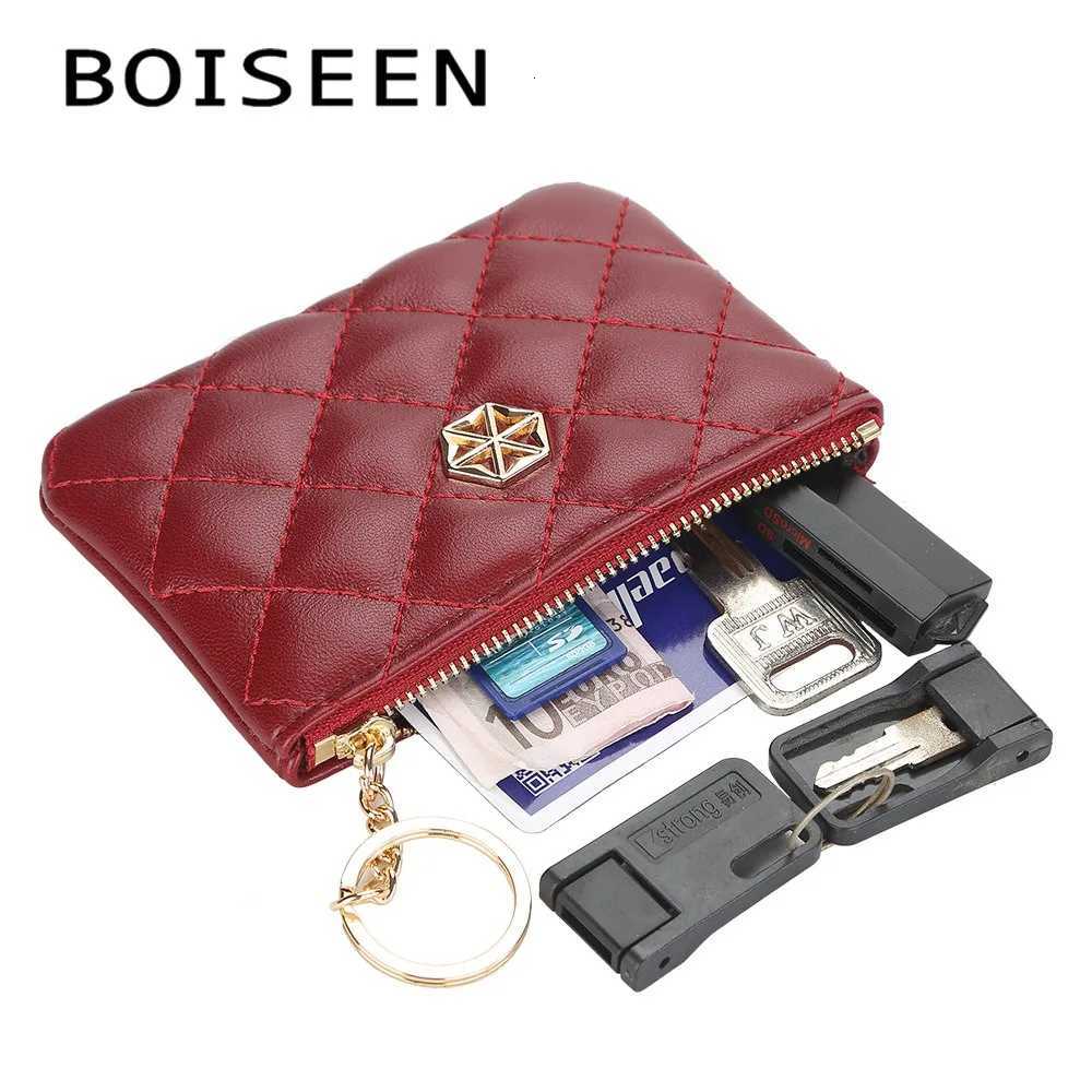 Ultra Thin Card Holder for Women Solid Color PU Mini Wallet No RFID Slim Pocket Purse with Coin Zip PocketW251120