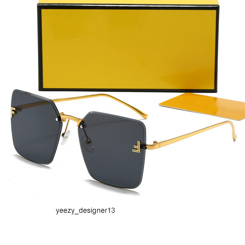 ff fendilies designer sunglasses for women men luxury new womens frameless fashion trend casual driving travel vacation 8057 OWK3 OO6B TFHY