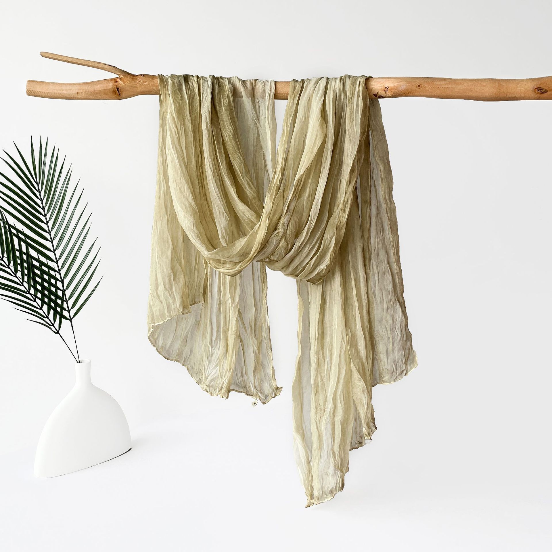 K455 Cross-border Malaysia headscarf spring and autumn pure color cloud pattern pleated scarf monochrome thin gauze shawl silk scarf