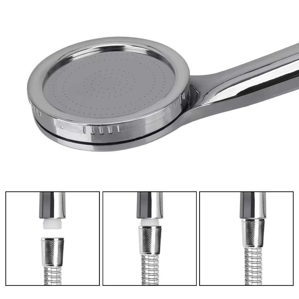 1pcs Chrome Bathroom Shower Head Water Saving Nozzle Pressurized High Pressure Bathroom AccessoriesM251120