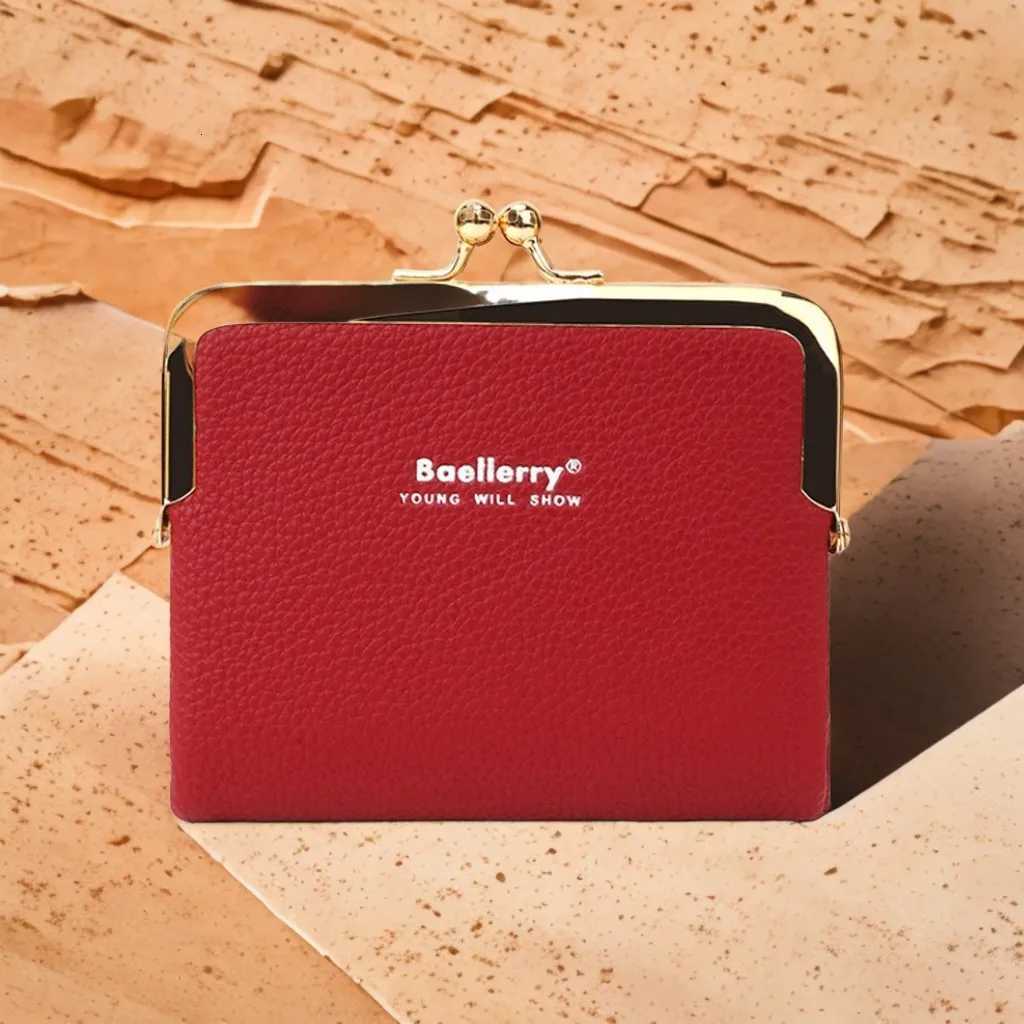 Womens PU Leather Short Wallet Lychee Grain Card Holder Non-RFID Slim DesignW251120