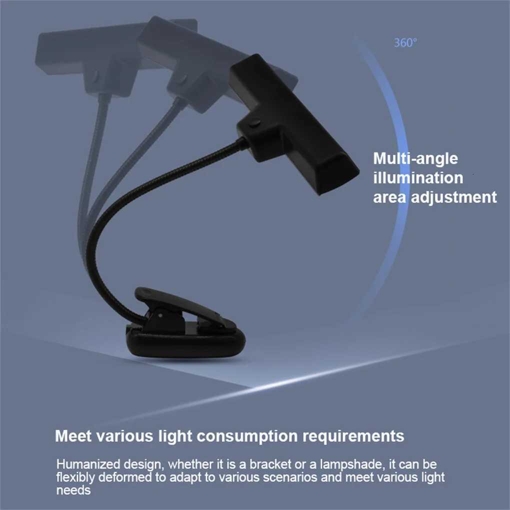 LED Music Stand Light Book Reading Lamp with Flexible Neck Lighting Kit Piano Players Musician Present Supplies M251120