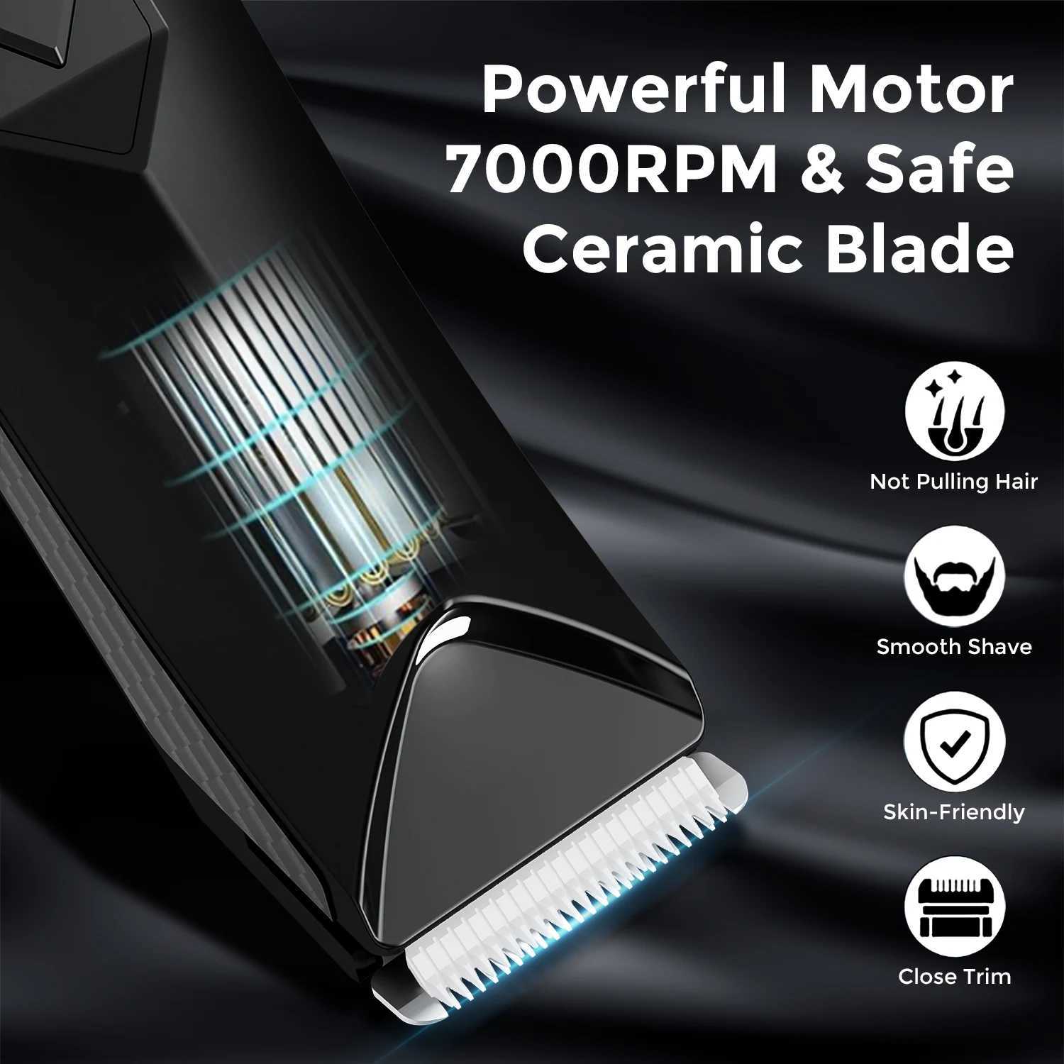 Sejoy T8S Electric Groin Hair Trimmer for MenRechargeable Body Groomer Pubic Waterproof Body Hair ClippersT251120