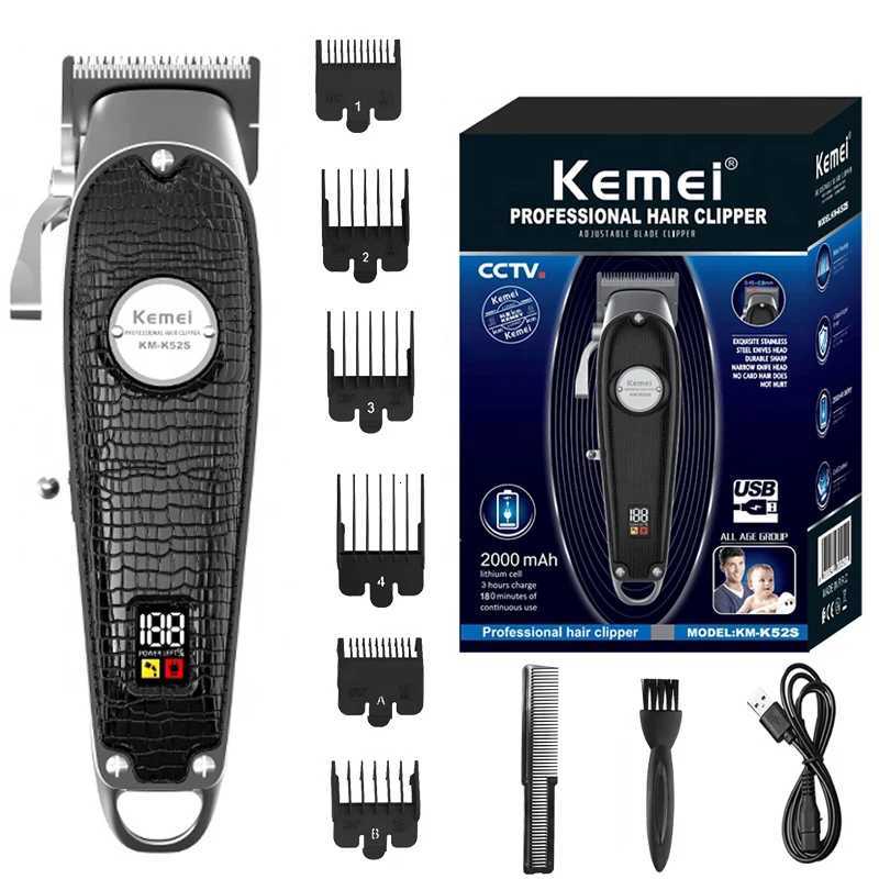 Keme Professional Hair Clipper For Men Rechargeable Beard Hair Trimmer Adjustable Electric Barber Hair Cutting MachineT251120