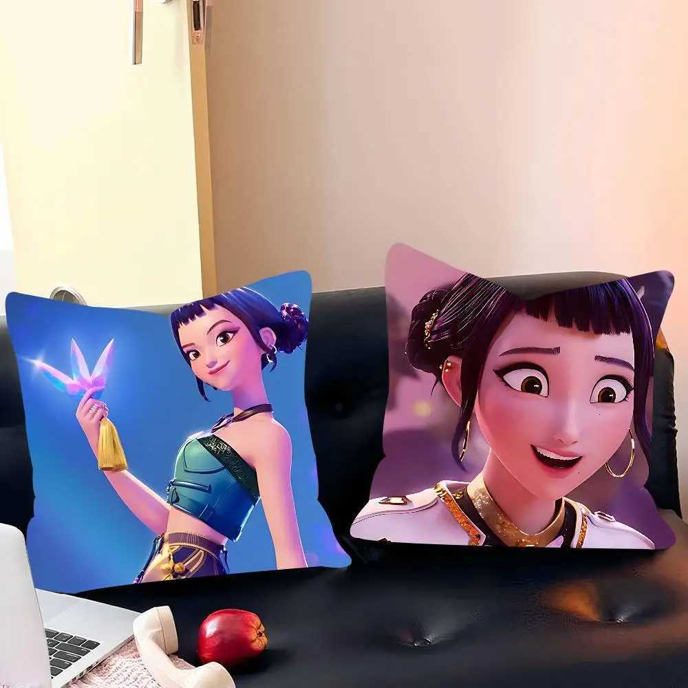 Pillow Case DemonS Hunters ZOEY-Y Case Removable Washable Cushion Cover All-Season Soft Linen C251120